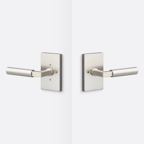 Sure-Loc Hardware Sure-Loc Hardware Levanto Privacy Rosette, Nickel, Smooth Grip in Nickel LV102 NI GRIP-SM NI - main